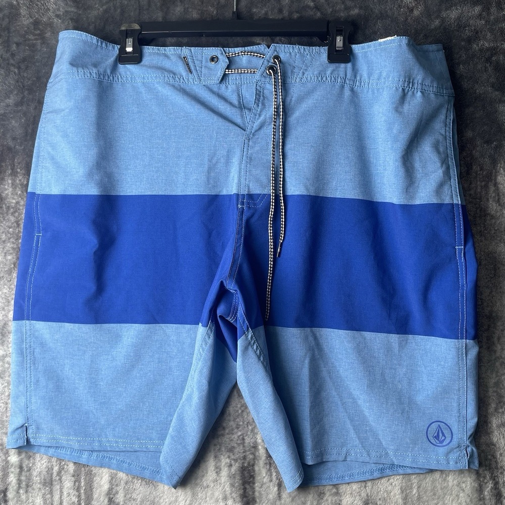 Volcom Men's Board Shorts Swim Trunks Mens 40 Blue 4 Way Stretch